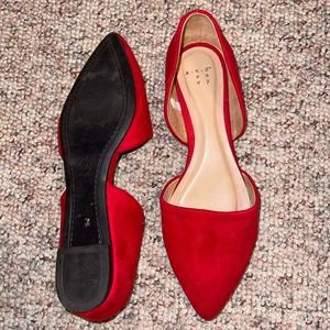 Red ballet flats
